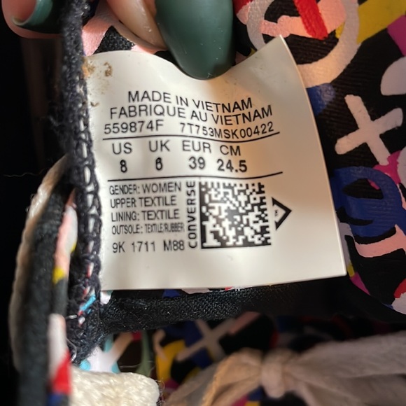 Sz 8 Black Converse - Picture 4 of 9